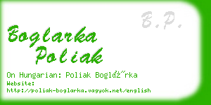 boglarka poliak business card